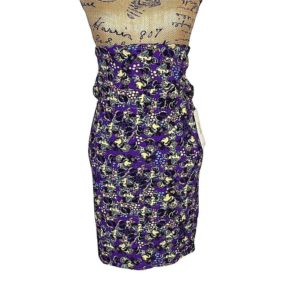 LuLaRoe Disney Cassie Skirt‎ Size XS Purple Multicolor Stretch (1056)
